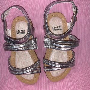 Stuart Weitzman Metallic Sandals Tdlr Grl Sz 8